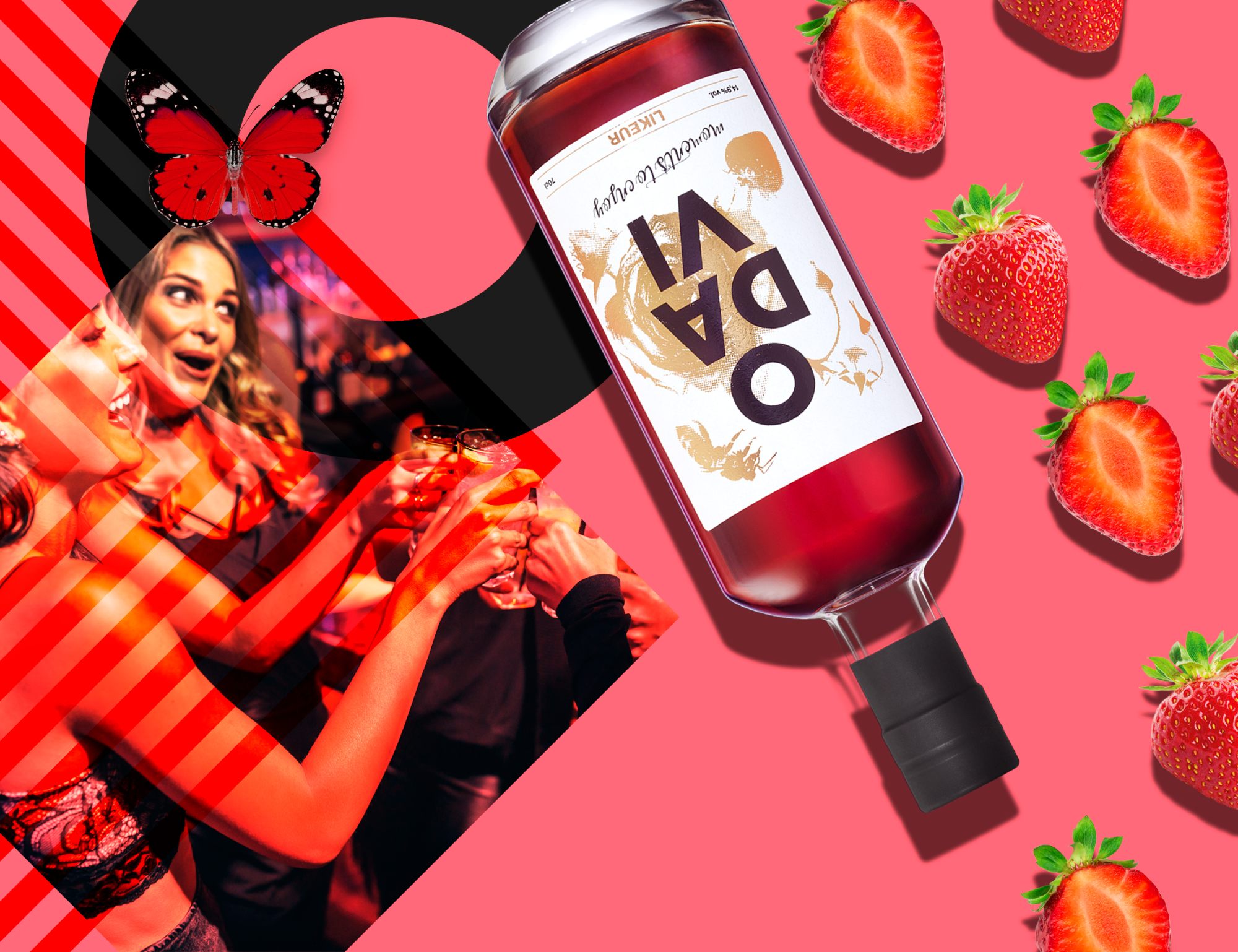 ODAVI fruitdranken – ambachtelijke likeur met aardbei en framboos